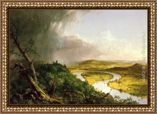 Framed Thomas Cole the oxbow (the connecticut river near northampton) painting
