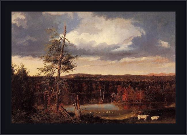 Framed Thomas Cole the seat of mr. featherstonhaugh in the distance painting