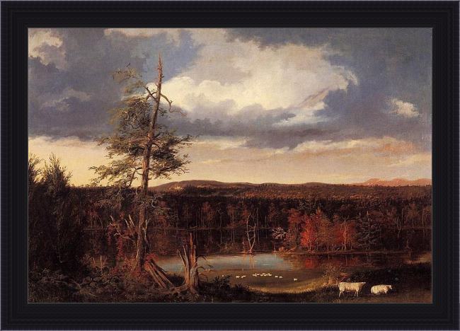 Framed Thomas Cole the seat of mr. featherstonhaugh in the distance painting