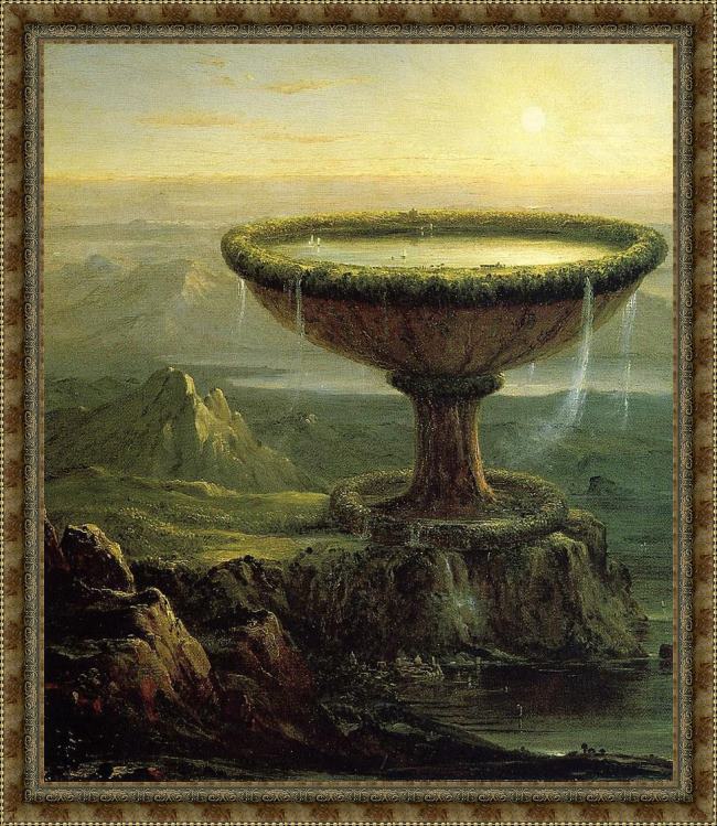 Framed Thomas Cole the titans goblet painting
