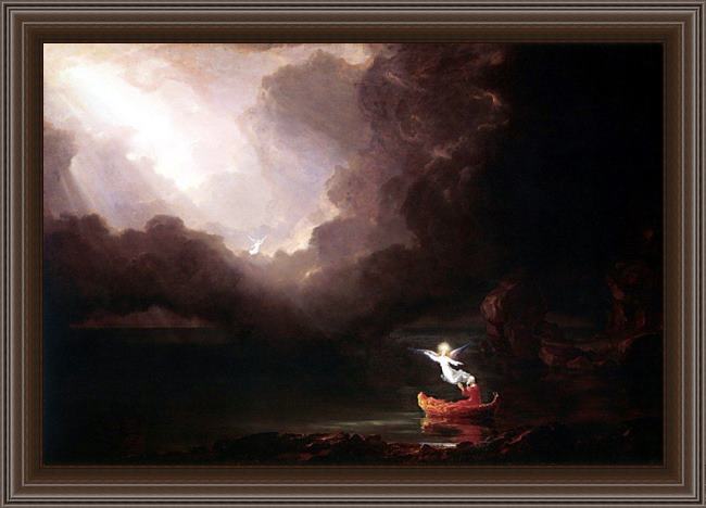 Framed Thomas Cole the voyage of life old age painting