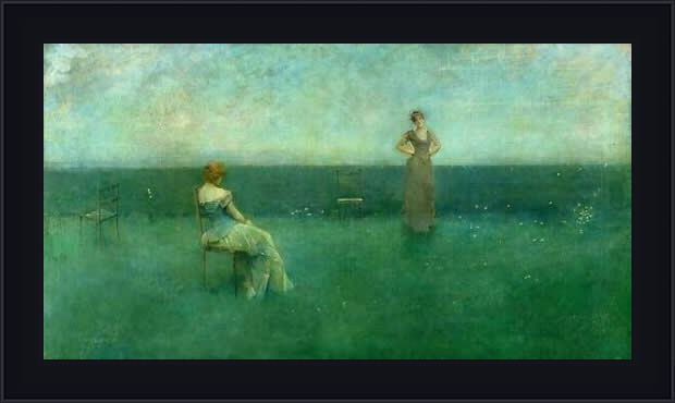 Framed Thomas Dewing the recitation painting