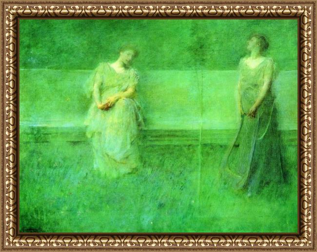 Framed Thomas Dewing the song painting