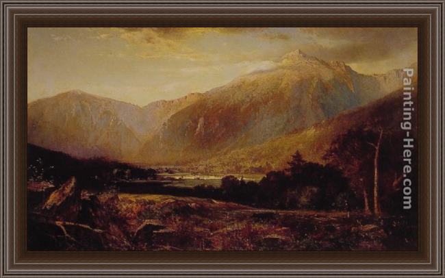 Framed Thomas Hill mount washington painting