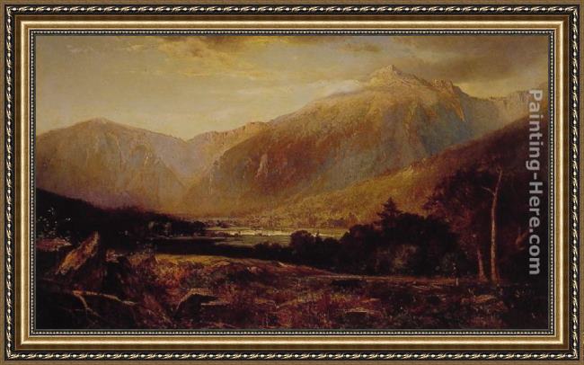 Framed Thomas Hill mount washington painting