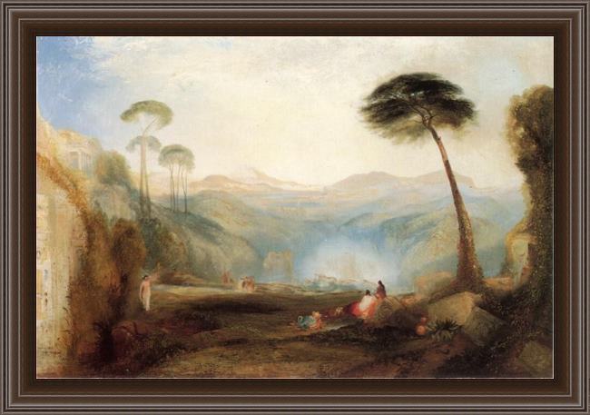 Framed Thomas Moran golden bough painting