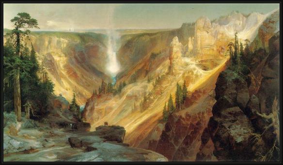Framed Thomas Moran grand canyon of the yellowstone painting