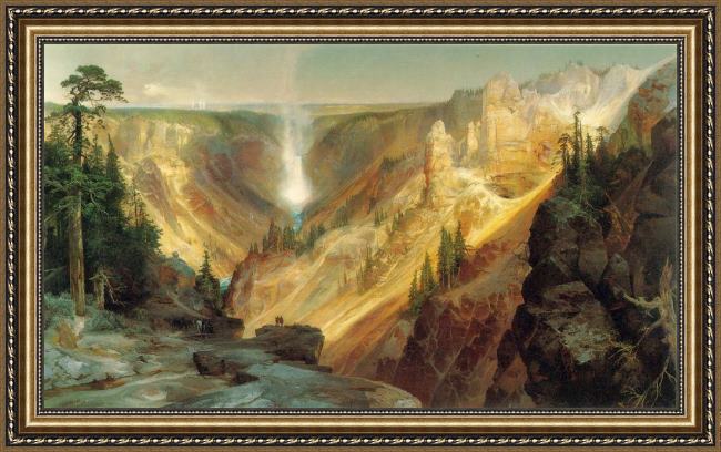 Framed Thomas Moran grand canyon of the yellowstone painting