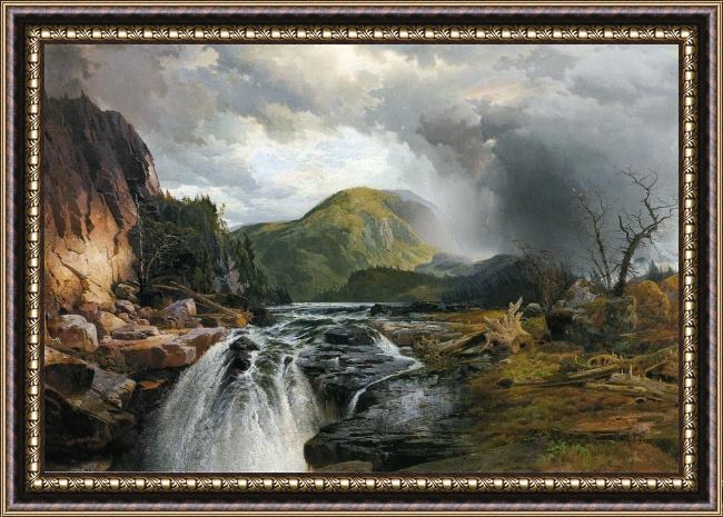Framed Thomas Moran the wilds of lake superior painting