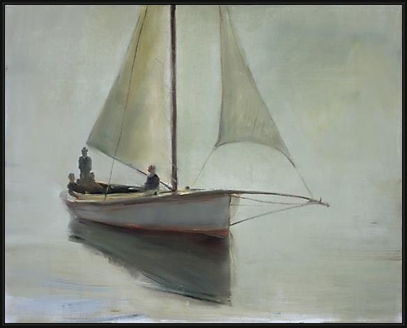 Framed Unknown Artist anne packard another time painting