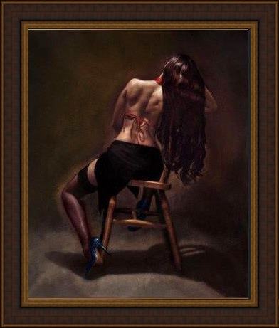 Framed Unknown Artist bella reposa by hamish blakely painting