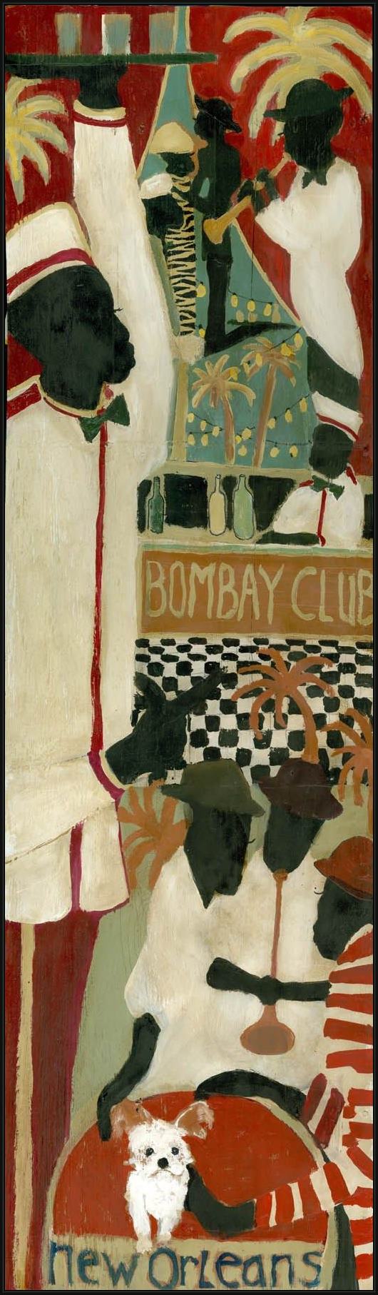 Framed Unknown Artist bombay club painting