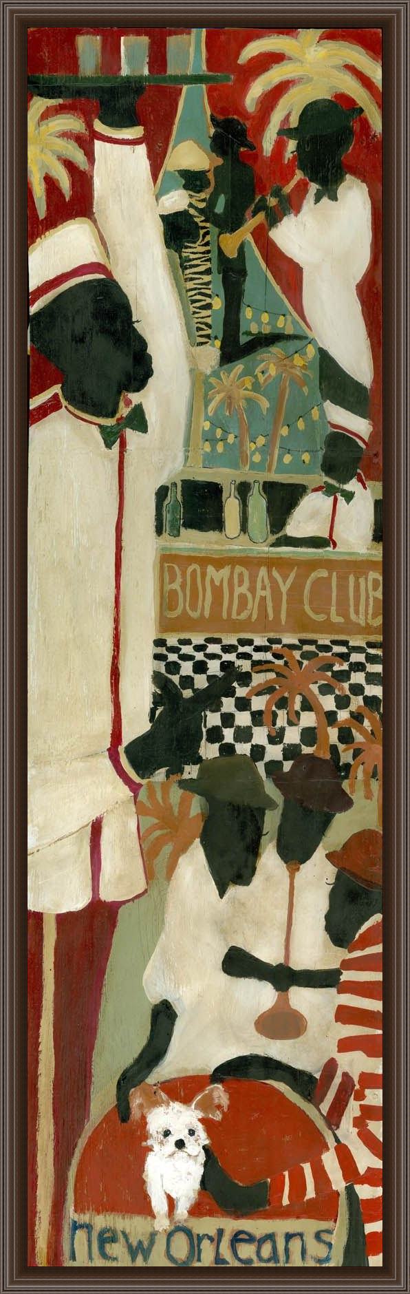 Framed Unknown Artist bombay club painting