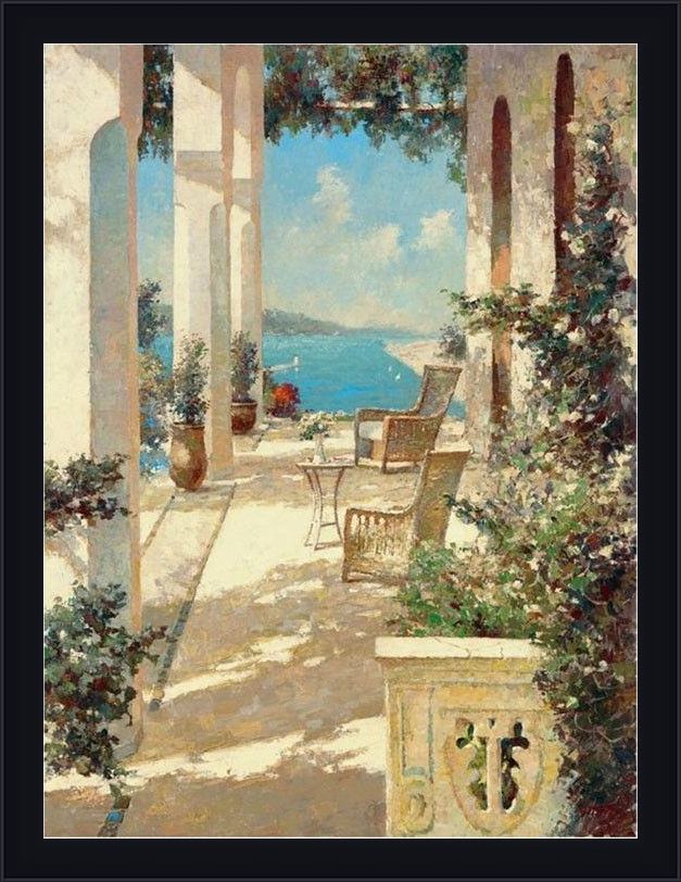 Framed Unknown Artist bondarenko reflections in blue painting