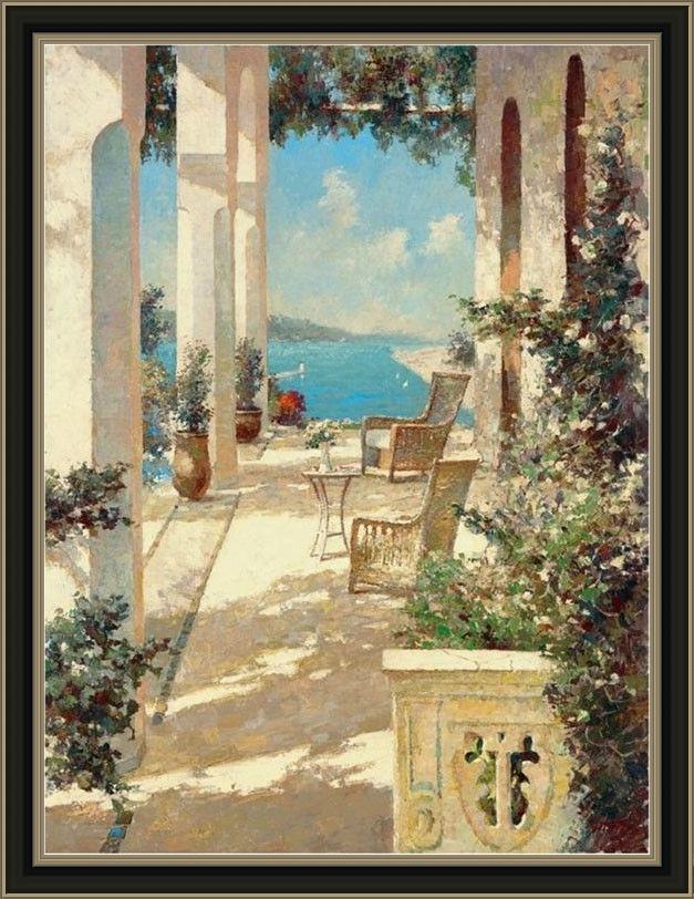 Framed Unknown Artist bondarenko reflections in blue painting