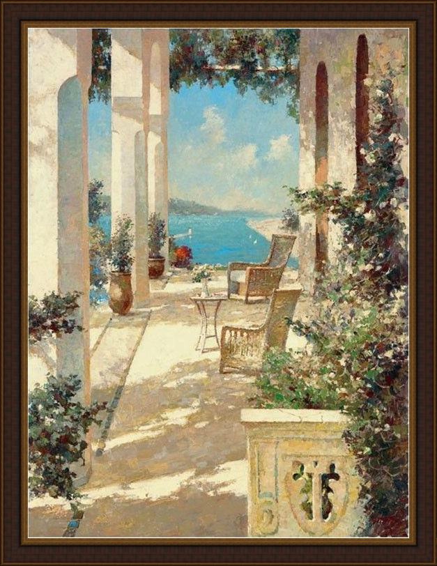 Framed Unknown Artist bondarenko reflections in blue painting