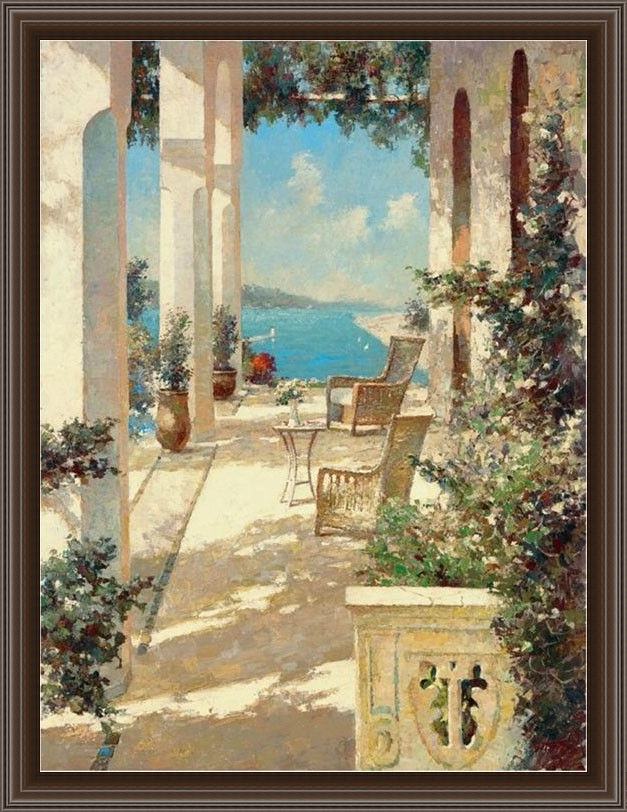 Framed Unknown Artist bondarenko reflections in blue painting