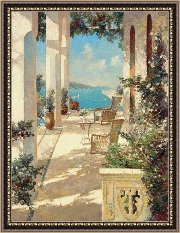 Framed Unknown Artist bondarenko reflections in blue painting