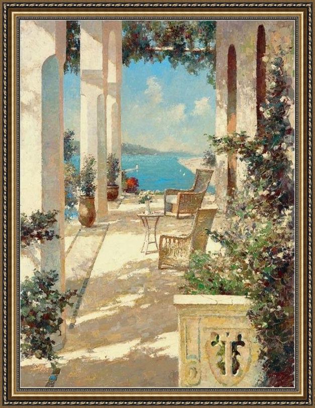 Framed Unknown Artist bondarenko reflections in blue painting