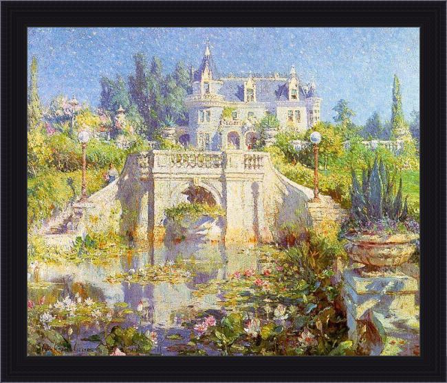 Framed Unknown Artist cooper a california water garden at redlands painting