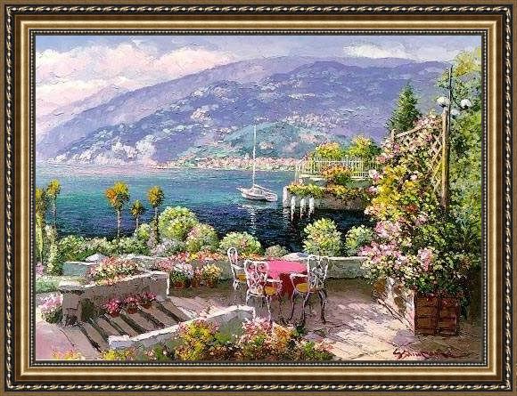 Framed Unknown Artist gdn039 painting