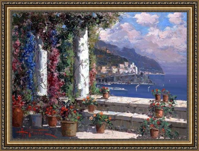 Framed Unknown Artist gdn041 painting