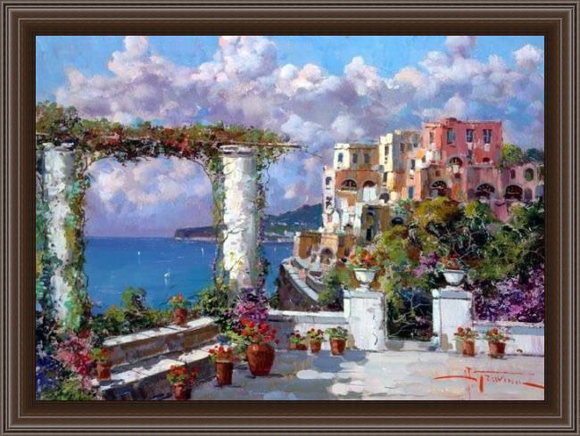 Framed Unknown Artist gdn044 painting