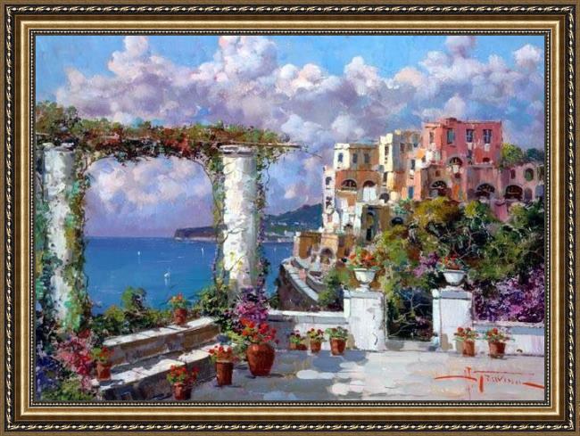 Framed Unknown Artist gdn044 painting