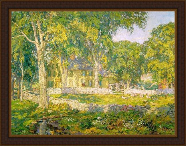 Framed Unknown Artist irvine the old homestead painting