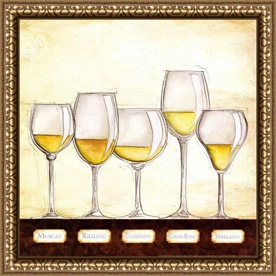 Framed Unknown Artist les vins blancs painting
