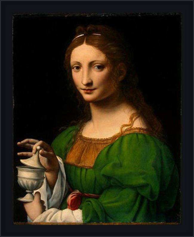 Framed Unknown Artist mary magdalen by bernardino luini painting