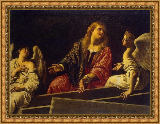 Framed Unknown Artist mary magdalene at the tomb painting