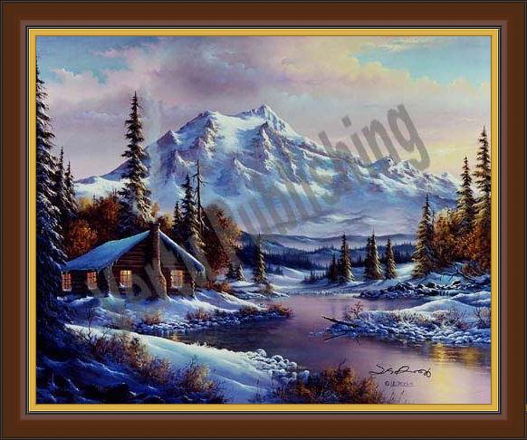 Framed Unknown Artist no cabin fever painting