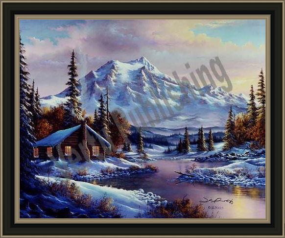 Framed Unknown Artist no cabin fever painting