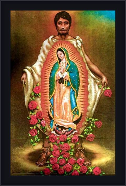 Framed Unknown Artist our lady of guadalupe painting
