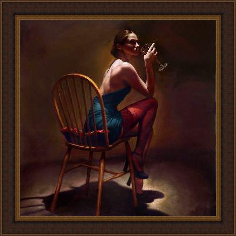 Framed Unknown Artist sitting pretty by hamish blakely painting