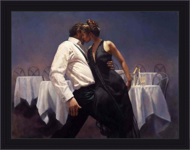 Framed Unknown Artist the last to leave hamish blakely painting