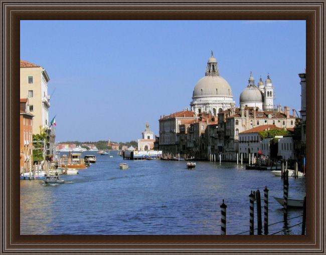 Framed Unknown Artist venice's grand canal painting