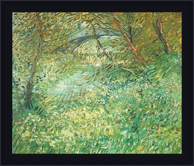 Framed Vincent van Gogh berges de la seine au printemps 1887 painting