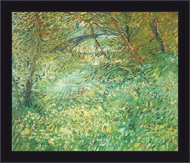 Framed Vincent van Gogh berges de la seine au printemps 1887 painting