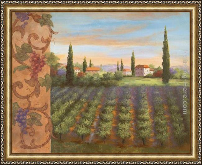 Framed Vivian Flasch fruit of the vine i painting