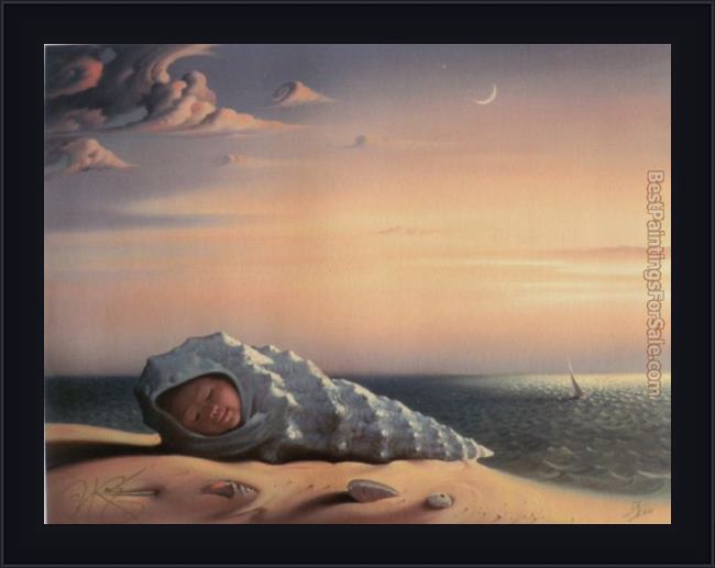 Framed Vladimir Kush born from the sea painting