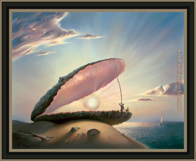 Framed Vladimir Kush pearl painting