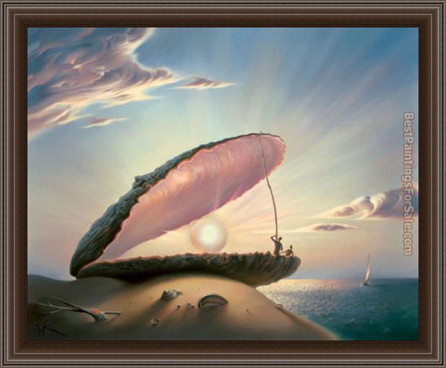 Framed Vladimir Kush pearl painting