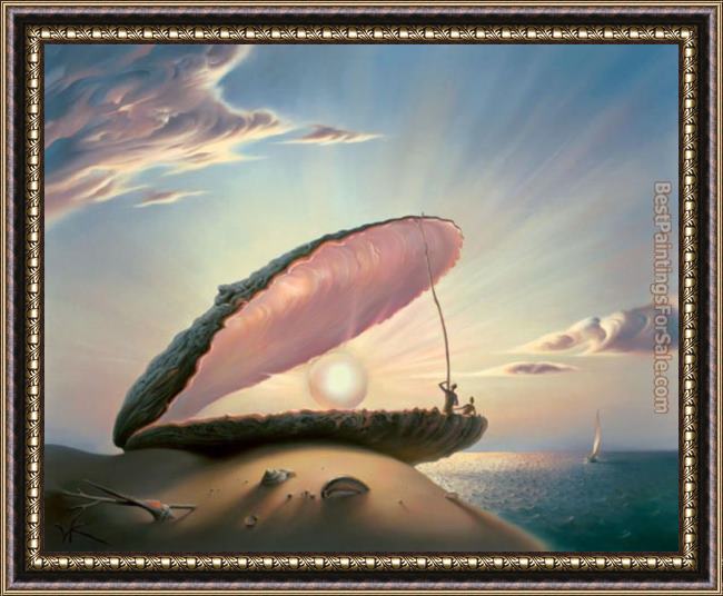 Framed Vladimir Kush pearl painting