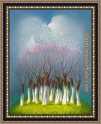 Framed Vladimir Kush spring delight painting