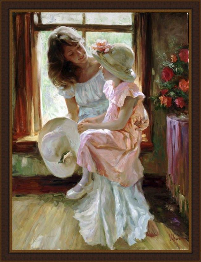 Framed Vladimir Volegov a mid-morning chat painting