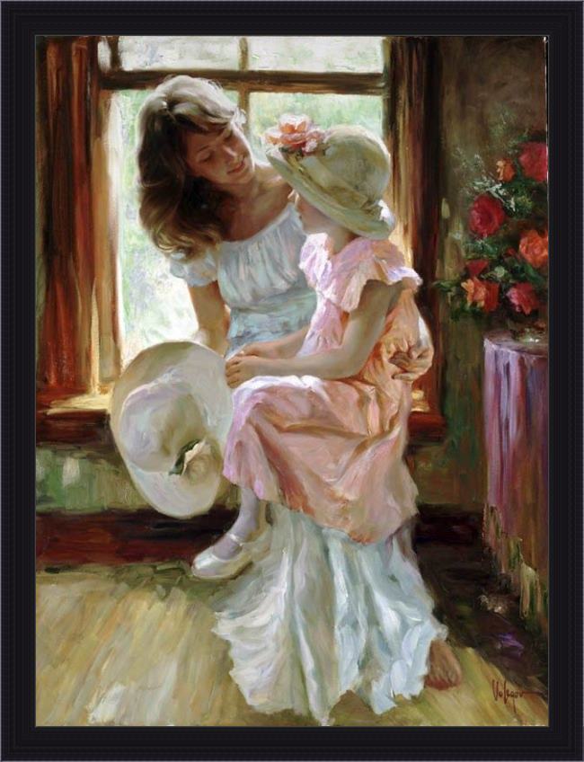 Framed Vladimir Volegov a mid-morning chat painting