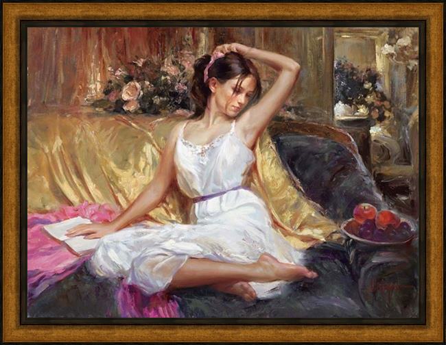 Framed Vladimir Volegov beauty painting