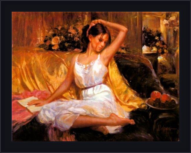 Framed Vladimir Volegov beauty warm painting